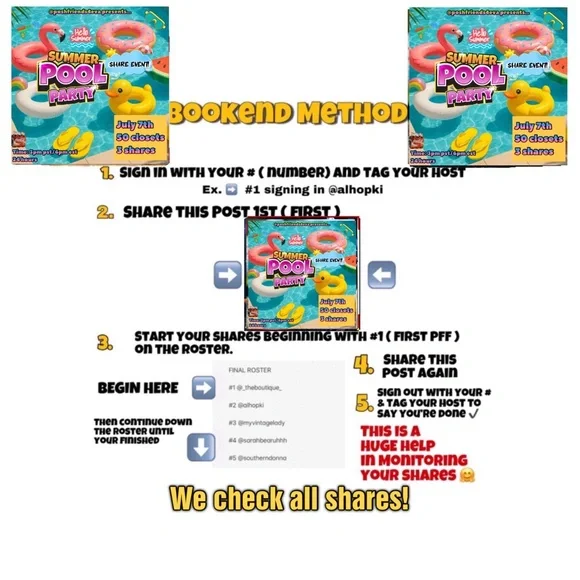 EVENT OVER! You guys rock! π FINAL ROSTER! π€Ώ Summer Pool Party! π¦ - Picture 5 of 8